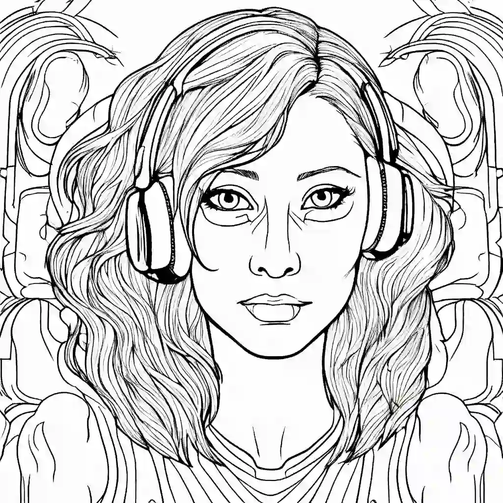 Earbuds coloring pages